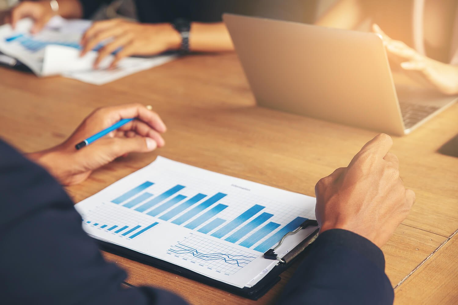 Reviewing business financials